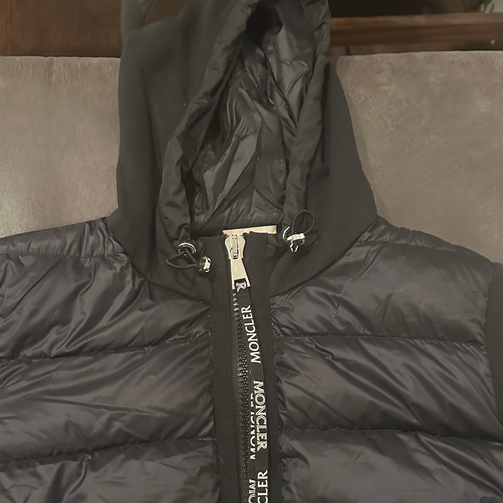 Moncler Dark Puffer Vest with Hood